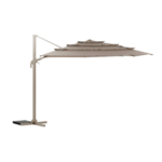 Parasol déporté rectangulaire multi-toile "Melhia" lin 4 x 3m en aluminium acier et oléfine - Hespéride