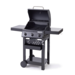 Barbecue au gaz - 114 x 55 x 114 cm - NATERIAL Alton, 3 brûleurs, noir