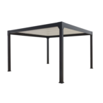 Pergola bioclimatique motorisée autoportante noir 4X4 + led Menea GREEN OUTSIDE