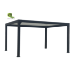 Pergola bioclimatique en aluminium Menea 5x3 motorisée noire