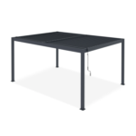 Pergola bioclimatique autoportée PIANA 4x3m aluminium gris - lames orientables - pergola autoportée 3x4 m