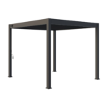 Pergola bioclimatique autoportante anthracite