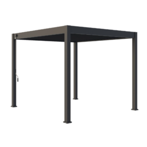Pergola bioclimatique autoportante anthracite