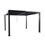 Pergola bioclimatique autoportante NATERIAL Clima aluminium gris, 9.69 m²