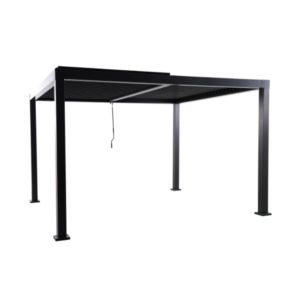 Pergola bioclimatique autoportante NATERIAL Clima aluminium gris, 9.69 m²