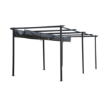 Pergola en métal avec toit rétractable - 3 x 6 m - Anthracite