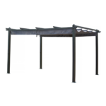 Pergola en aluminium avec toit rétractable - 3 x 4 m - Gris anthracite