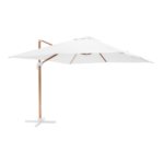 Parasol déporté carré 3x3m effet bois écru
