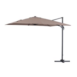 Parasol déporté "Sun 3" - 3 x 3 m - Taupe