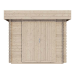 Abri moto en bois ROVETO 12m² – 28mm
