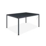 Pergola bioclimatique autoportée PIANA 4x3m aluminium gris - lames orientables - pergola autoportée 3x4 m
