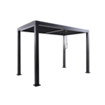 Pergola bioclimatique autoportante NATERIAL Clima aluminium gris, 5.08 m²