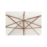 Parasol 400x300 cm en toile polyester crème et mât en bois - ATTOL