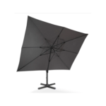 Parasol déporté inclinable rotatif 360 CALVI gris 3x4 M avec housse
