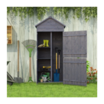 Abri de Jardin en Pin Massif Gris – 1,19 m² – Armoire de Rangement Robuste