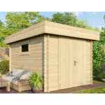 Abri moto en bois ROVETO 12m² – 28mm