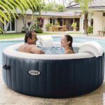 Spa Gonflable - INTEX - Blue Navy 4 places + Couverture Thermique - DESTOCKAGE
