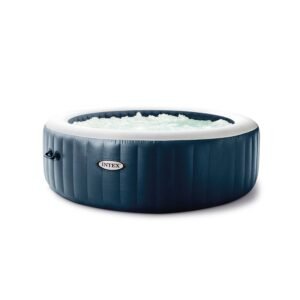 Spa Gonflable - INTEX - Blue Navy 4 places + Couverture Thermique - DESTOCKAGE