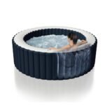 Spa Gonflable - INTEX - Blue Navy 4 places + Couverture Thermique - DESTOCKAGE