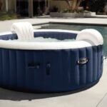 Spa Gonflable - INTEX - Blue Navy 4 places + Couverture Thermique - DESTOCKAGE