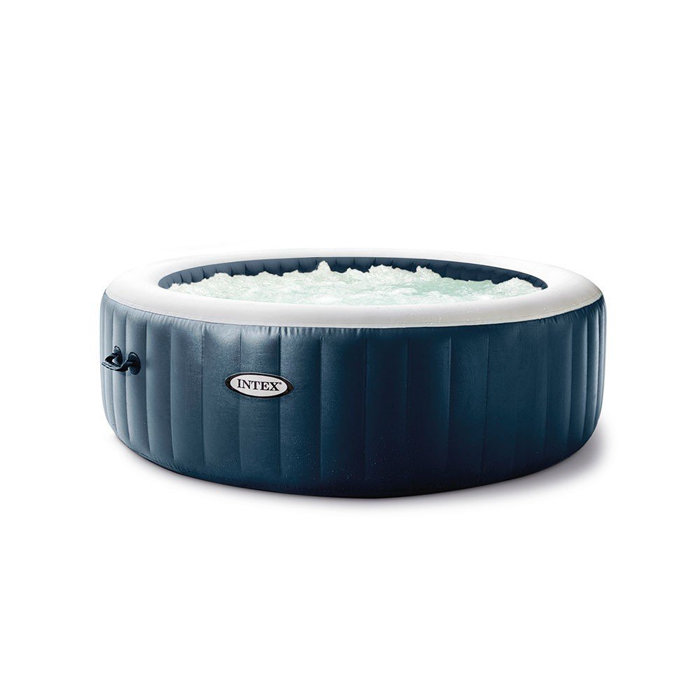 Spa Gonflable - INTEX - Blue Navy 4 places + Couverture Thermique - DESTOCKAGE