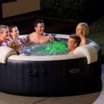 Spa Gonflable - INTEX - Blue Navy 6 places + Couverture Thermique - DESTOCKAGE