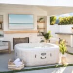 Spa Gonflable - INTEX - Chevron 4 places + Couverture Thermique - DESTOCKAGE