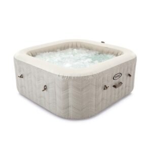 Spa Gonflable - INTEX - Chevron 4 places + Couverture Thermique - DESTOCKAGE