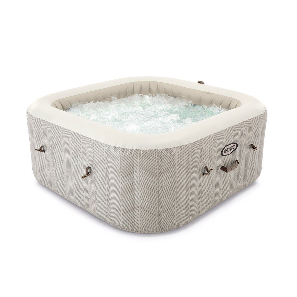 Spa Gonflable - INTEX - Chevron 4 places + Couverture Thermique - DESTOCKAGE