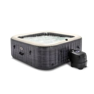 Spa Gonflable - INTEX - Ardoise 4 places + Couverture Thermique