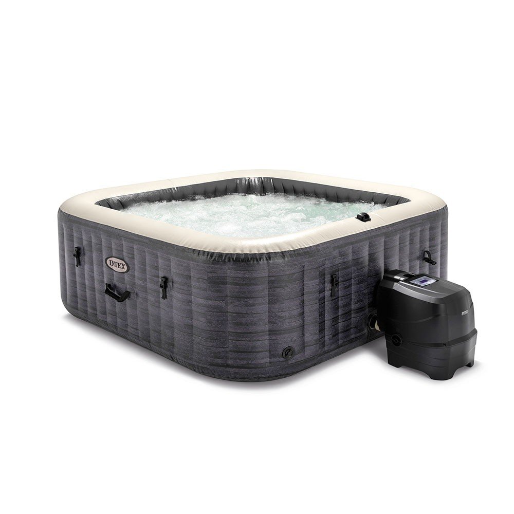 Spa Gonflable - INTEX - Ardoise 4 places + Couverture Thermique