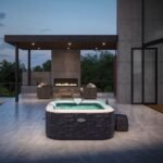 Spa Gonflable - INTEX - Ardoise 4 places + Couverture Thermique