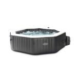 Spa Gonflable - INTEX - Carbone 4 places + Couverture Thermique - DESTOCKAGE