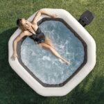 Spa Gonflable - INTEX - Carbone 4 places + Couverture Thermique - DESTOCKAGE