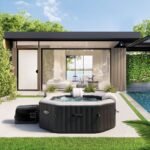 Spa Gonflable - INTEX - Carbone 4 places + Couverture Thermique - DESTOCKAGE