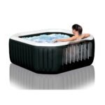 Spa Gonflable - INTEX - Carbone 6 places + Couverture Thermique - DESTOCKAGE