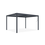 Pergola bioclimatique autoportée PIANA 4x3m aluminium gris - lames orientables - pergola autoportée 3x4 m