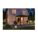 Pergola bioclimatique autoportante anthracite