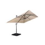 Parasol déporté rectangulaire beige 3x4m + dalles à lester 50x50cm WIMEREUX + DALLES 50X50CM