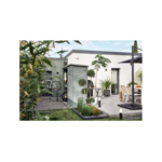 Parasol déporté NATERIAL Aura anthracite carré, L.286 x l.286 cm