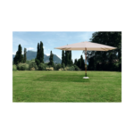 Parasol 400x300 cm en toile polyester crème et mât en bois - ATTOL