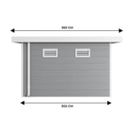 Abri de jardin composite SINTRA – 9 m2 gris clair – Neuf