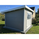 Abri de jardin composite SINTRA – 9 m2 gris clair – Neuf