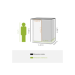 Abri de Jardin 1,2 m² – Cabanon Compact avec Porte Verrouillable