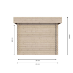 Abri moto en bois ROVETO 12m² – 28mm