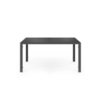 Salon de jardin MADRID table 150 CM et 6 chaises empilables gris anthracite