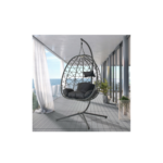Fauteuil suspendu effet rotin noir CUZCO