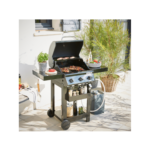 Barbecue au gaz - 114 x 55 x 114 cm - NATERIAL Alton, 3 brûleurs, noir