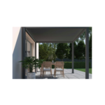 Pergola bioclimatique autoportante anthracite
