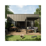 Pergola bioclimatique autoportante NATERIAL Clima aluminium gris, 5.08 m²